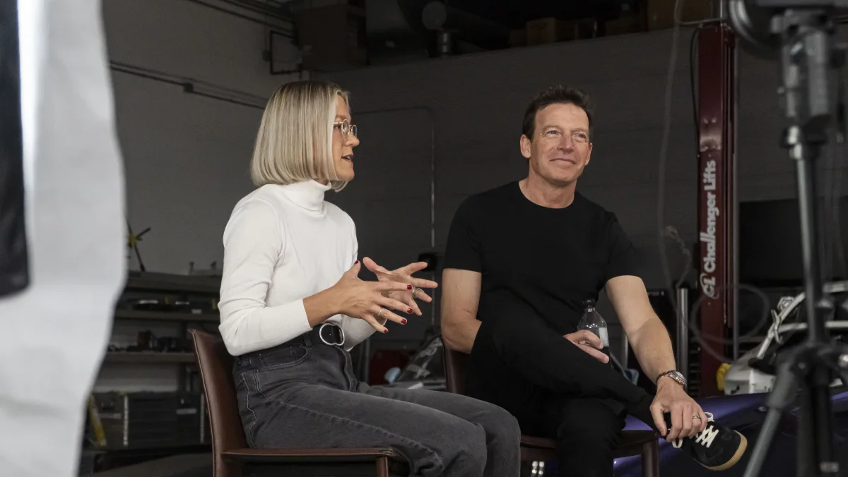 Daria Smith in conversation during a filmed studio session